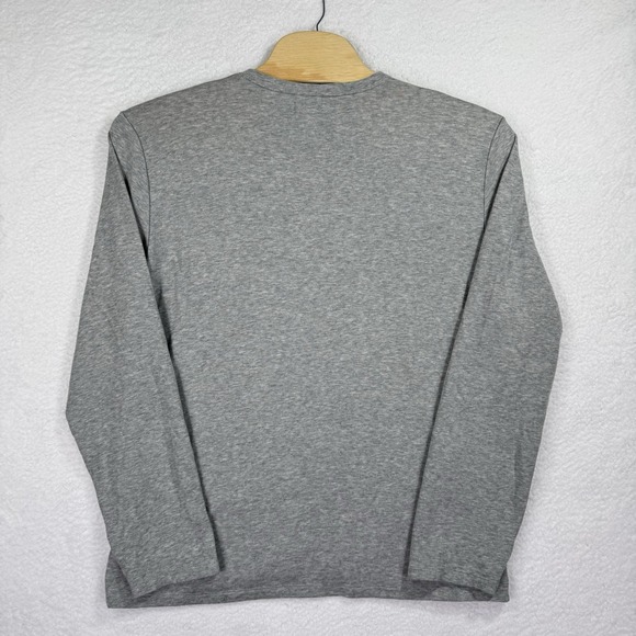 Banana Republic Shirt Mens L Gray Long Sleeve V Neck Sweatshirt Classic Soft - Picture 2 of 7